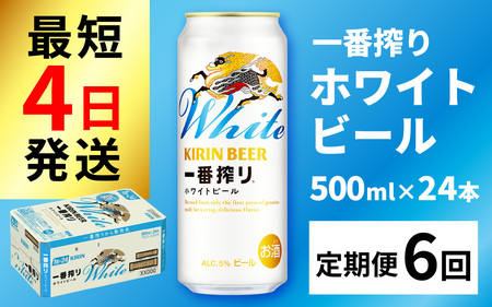 【定期便6回】キリン 一番搾り ホワイトビール 500ml × 24本 6ヶ月 [J-02102] /