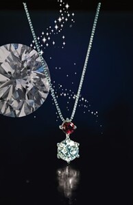 [京セラ]クレサンベール[ルビー・天然ダイヤモンド]ネックレス[3CT/高品質]