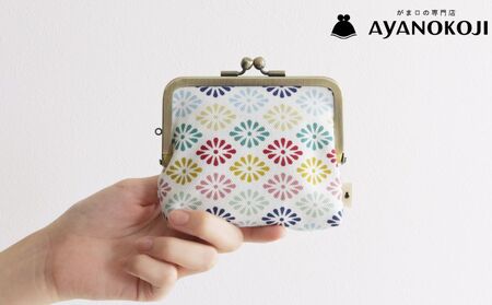 【AYANOKOJI】平親子がま口財布(京都菊菱 白)