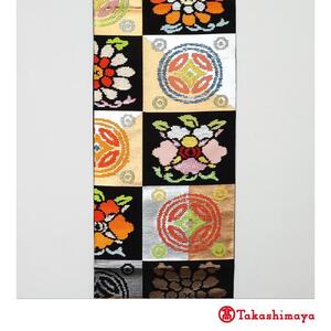 [龍村美術織物]龍村錦帯 袋帯 遠州七宝錦 黒[高島屋選定品]