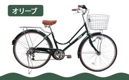 [エイリン][組立済み発送][色選択可能]ファミリーサイクル26型 KN266NROL[ 京都 自転車専門店 完成車でお届け 26インチ ファミリー サイクル 人気 おすすめ 自転車 ママチャリ 街乗り スポーツ アウトドア ギフト 通販 送料無料 ふるさと納税 ][オリーブ]