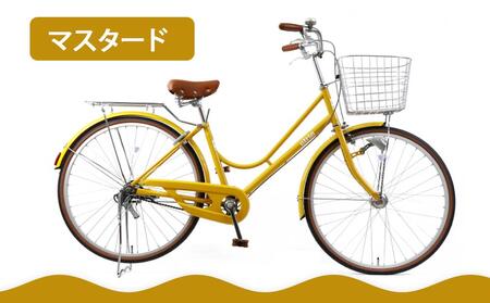[エイリン][組立済み発送][色選択可能]ファミリーサイクル26型 KN26NROL[ 京都 自転車専門店 完成車でお届け 26インチ ファミリー サイクル おしゃれ 人気 おすすめ 自転車 ママチャリ 街乗り スポーツ アウトドア ギフト 通販 送料無料 ふるさと納税 ][マスタード]