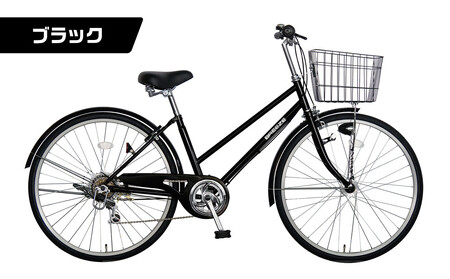 [9月末までの限定寄付額]完成品でお届け!シティサイクル26インチ シマノ 外装6段変速[ブラック(BK)]|京都 自転車専門店 人気 自転車 BREEZE
