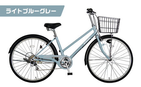 [9月末までの限定寄付額]完成品でお届け!26インチ 自転車 SHIMANOパーツ ブリーズ シマノ 外装6段変速 シティサイクル LEDライト 変速付き 安全基準BAA付き おしゃれ オリジナル BREEZE-FBZE-266OL[6月中旬〜発送][ライトブルーグレー(BG)][ 京都 自転車 シティサイクル カジュアル&スポーティー おしゃれ 組立不要 人気 おすすめ スポーツ アウトドア ツーリング サイクリング 通勤 通学 通販 送料無料 ふるさと納税 ]