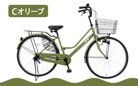 [エイリン][組立済み発送]ファミリーサイクル26型 POU26E[Cオリーブ]|京都 自転車専門店 おしゃれ 人気 自転車