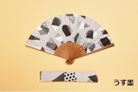 [みのや扇舗]/fan/fun扇子(大サイズ:うす墨)