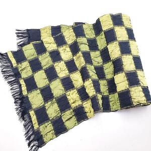 [Kyoto SILK Hannari]西陣織兵児帯 市松(黒・黄)