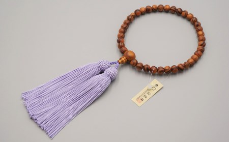 【神戸珠数店】〈京念珠〉女性用数珠 北山杉 【数珠袋付き】