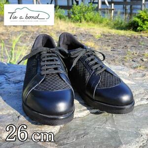 【ネーカーズ】【Tie a bond】西陣織シューズ（黒）〈26cm〉