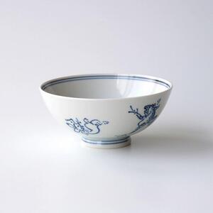 [たち吉]鳥獣戯画 飯茶碗 染付