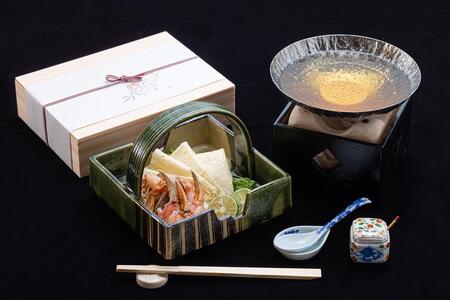 【京湯葉 ゆば庄】京湯葉と蟹のしゃぶしゃぶ一段セット｜京都 グルメ しゃぶしゃぶ 海鮮 鍋 人気セット