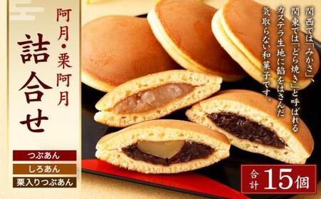 【京阿月】＜日本ギフト大賞2020「京都賞」受賞＞１５個入 阿月・栗阿月詰合せ［ 京都 スイーツ どら焼き おいしい 人気 おすすめ お取り寄せ お菓子 和菓子 ］