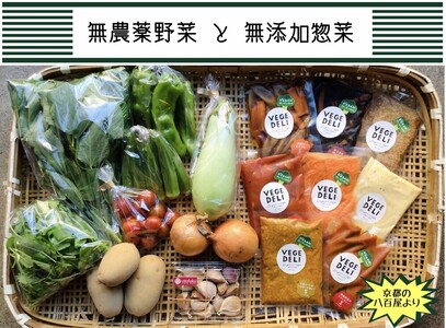 [Organic Vege Annex]京都市産お野菜セット+無添加惣菜8パックセット(オーガニックベジアネックス))