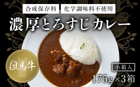 無添加[但馬牛濃厚とろすじカレー](小箱入り175g×3箱) カレー 但馬牛カレー 濃厚カレー とろすじカレー 京都府 福知山市