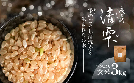 [令和7年産] 京都夜久野産 清雫(せいな)コシヒカリ 玄米 (3kg) ふるさと納税 福知山市 令和7年度産 先行 定期便 選べる 容量 回数 玄米 夜久野 京都 [fc-DB005-A][合同会社夜久野清雫]