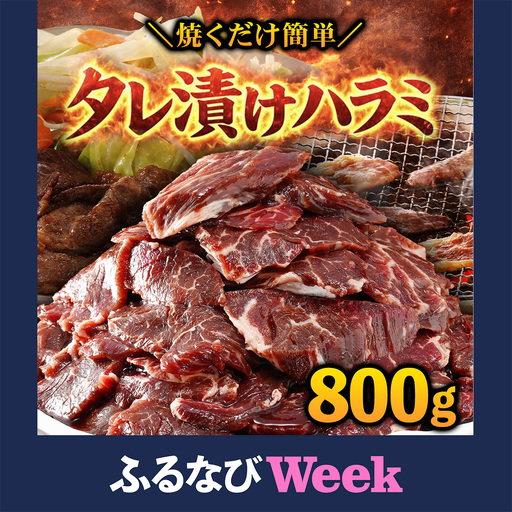 【ふるなびWEEK対象】タレ漬け ハラミ 800g 焼肉用 BBQ 簡単調理 fc-EO023-B タルソン