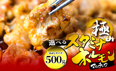 [タレ揉み] 極みの スタミナ ホルモン マルチョウ 500g 250×2袋 小分け タレ付き ホルモン マルチョウ