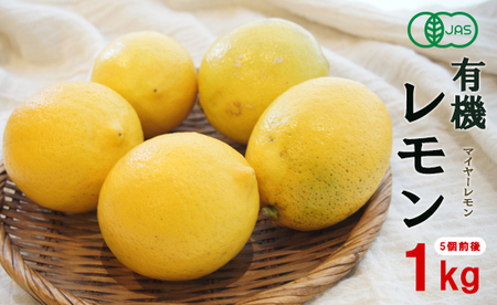 有機レモン 約1kg (5個前後) マイヤーレモン 有機 JAS 認定 レモン
