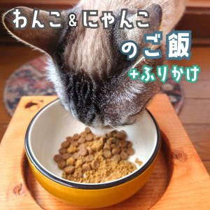 自然食材 ワンコとニャンコのご飯3袋とお魚ふりかけ1袋 : ペットフードセット 犬 猫 ドッグフード キャットフード 安心安全 熨斗 ギフト 贈り物 贈答用 プレゼント お歳暮 お歳暮