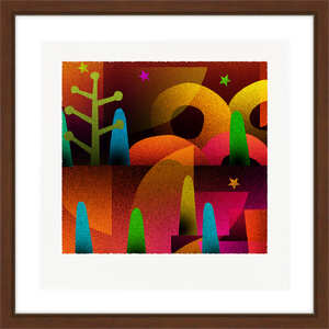 [絵画] ピエゾグラフ 「塔と輪」 額装サイズ 266mmx266mm [ アート インテリア 現代版画 ]