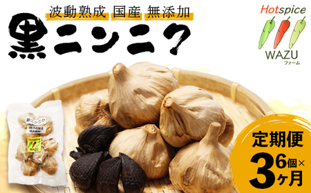 [定期便3回] 波動熟成 黒にんにく 6個セット