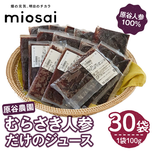 ＜ミオサイ＞原谷農園 むらさき人参だけのジュース(計30袋) 紫 ニンジン にんじん ジュース 野菜 北海道 原谷人参 【uj-DA004】【角井食品】