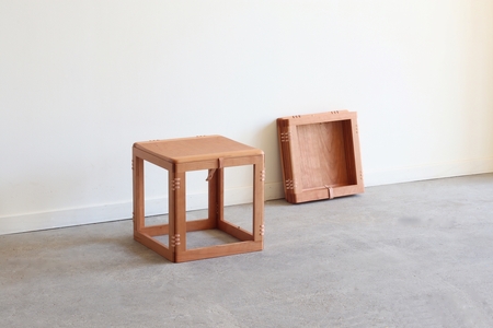 木製折り畳み椅子「patol stool(ロータイプ)」 板座 スツール 椅子 いす チェア おしゃれ 木製 無垢 無垢材 折りたたみ