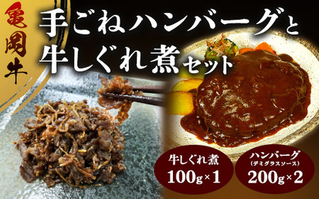亀岡牛手ごねハンバーグ(デミグラスソース)と牛しぐれ煮 セット ハンバーグ ハンバーグ ハンバーグ ハンバーグ ハンバーグ