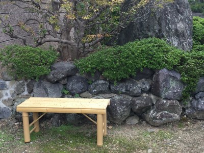 京竹工芸の竹製ベンチでゆっくりくつろぎの時間 竹製ベンチ・床几(しょうぎ)・スツール◇