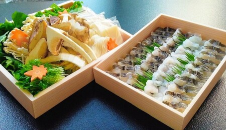 国産松茸入り鱧しゃぶセット 4〜5人前[丹波四季菜料理 宮本屋]松茸 松茸 松茸 松茸 松茸野菜 野菜