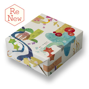 カルタ百人一首 化粧箱 (大) あられ おかき 小倉山荘 [1664]