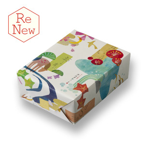 カルタ百人一首 化粧箱 (中) あられ おかき 小倉山荘 [1665]