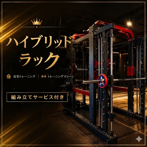 ハイブリッドラック 本体セット 組み立て設置込み キングマシン 筋トレ ボディメイク 筋力トレーニング トレーニングマシーン 自宅トレ 身体づくり トレーニング ウォークアウト 健康 家トレ 京都府 京田辺市