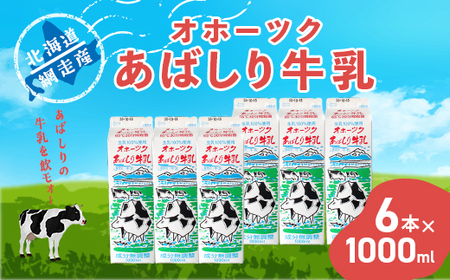 [網走産]オホーツクあばしり牛乳[1000ml×6本][ ふるさと納税 人気 おすすめ ランキング 乳飲料 牛乳 ミルク 乳製品 オホーツク あばしり牛乳 健康 栄養豊富 紙パック 冷蔵 北海道 網走市 送料無料 ]