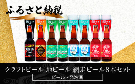 クラフトビール 地ビール 網走ビール8本セット(ビール・発泡酒) ABH060