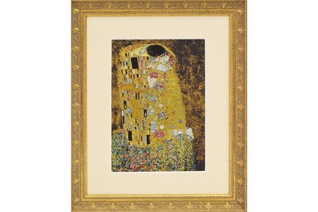 西陣織額「接吻」