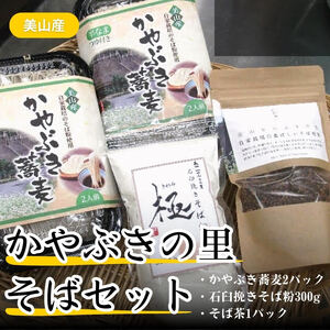 蕎麦 かやぶきの里 そば セット かやぶき蕎麦 200g ×2 石臼挽きそば粉 300g そば茶 150g 詰め合わせ 半生 つゆ付き そば ソバ 麺 麺類 食品 和食 日本食 煎茶 お茶 茶 煎茶 茶葉 飲み物 飲料 ドリンク 日本茶 自家栽培 昼食 京都