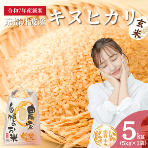 令和7年産新米予約 京都丹波産キヌヒカリ 玄米 5kg