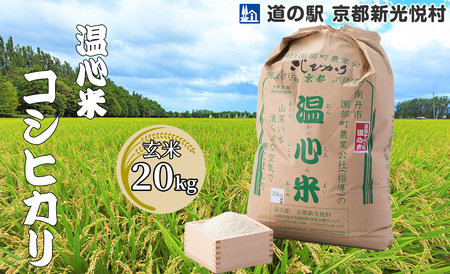 [新米][道の駅 京都新光悦村]温心米コシヒカリ「玄米」20kg[高島屋選定品]036N534 [令和6年産新米予約]