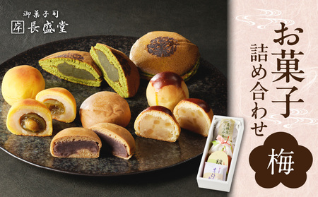 [父の日ギフト]≪6月15日お届け≫ 菓子詰め合わせ松竹梅(梅) 京都 長盛堂 老舗 自家製餡 和菓子 父の日 プレゼント 贈答 ギフト 009-08-F