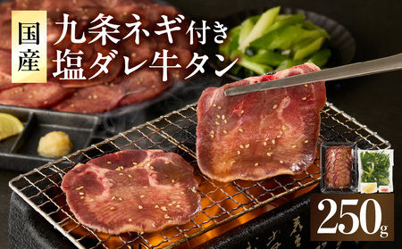 「京都人気焼肉店」貴重!塩ダレ国産牛タン 九条ネギレモン付き 250g 093-39