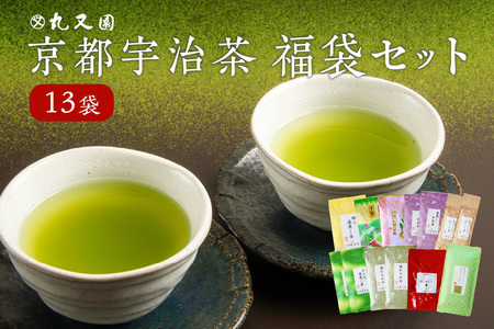 京都宇治茶 13本 福袋セット 宇治茶セット 宇治茶詰合せ お茶詰合せ 飲み比べ 深蒸し茶 かぶせ茶 玉露 かりがね 紅茶 煎茶 グリーンティー 利き茶日本一茶師 ギフト 贈答 プレゼント 072-02