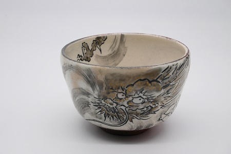 京絵付け茶碗(雲竜図)[199]