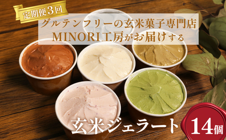 [定期便3回] 玄米ジェラート14個 ヴィーガン グルテンフリー ( ジェラート アイス ジェラート アイス ジェラート アイス )[204]