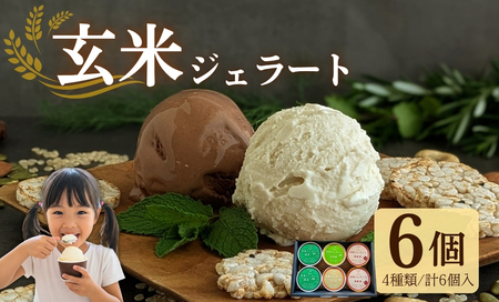 [ヴィーガン]玄米ジェラート6個 グルテンフリー ジェラート アイス ジェラート アイス[189]