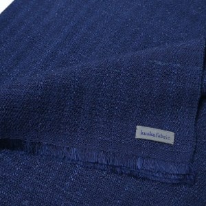 kuska fabricの真綿マフラー[ネイビー]世界でも稀な手織りマフラー