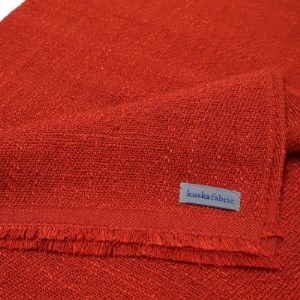 kuska fabricの真綿マフラー[茜]世界でも稀な手織りマフラー