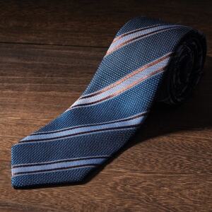 シルク100% たけとらのフレスコネクタイ 花紺 ふるさと納税限定 プレゼント・父の日にも 与謝野町_装飾品・工芸品 ネクタイ・ベルト 服飾小物 _