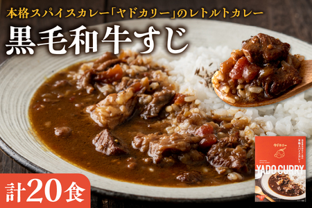 本格スパイスカレー「ヤドカリー」レトルトカレー 黒毛和牛すじ 20食セット