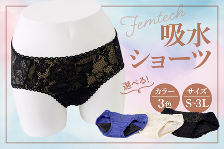 [フェムテック]吸水ショーツ(レース)